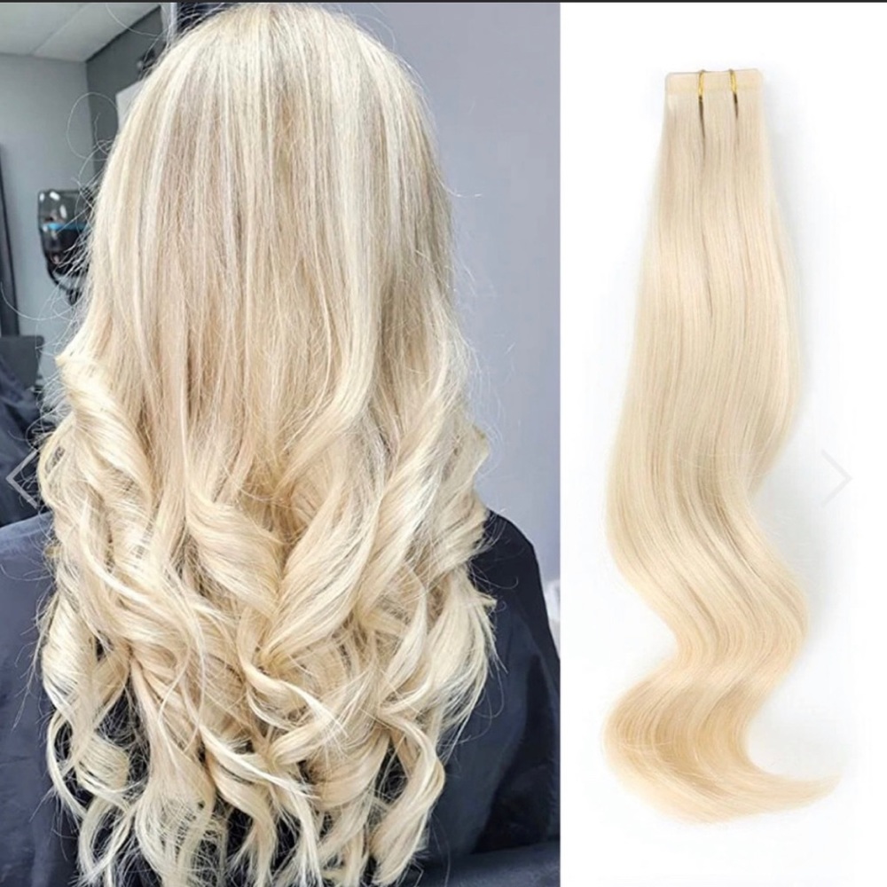 New in box Amazing hair beauty extensions Platinum blonde 16” Amazing deal!!